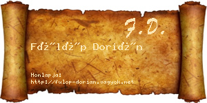Fülöp Dorián névjegykártya
